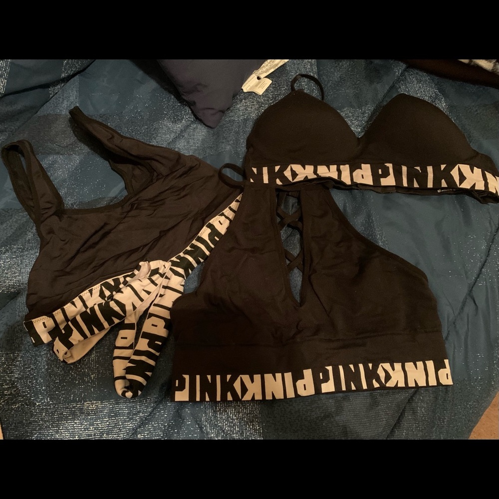 3 PINK VS sports bras